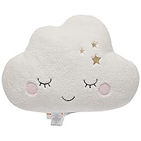 Little Love by NoJo - Plush Cloud Shaped Decorative Pillow, Decorative Nursery Pillow, Playroom Décor, Cute Throw Pillows, White, 1 Count (Pack of 1)