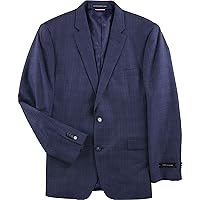 Tommy Hilfiger Mens Checkered Two Button Blazer Jacket