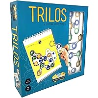 Project Genius Trilos Logic Puzzle - 1+ Player, Ages 6+, Logic Game, Puzzle Game, Brain Teaser, Single Player, Shape Game, 10 Levels, 60 Challenge Puzzles