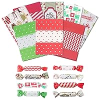 800Pieces Christmas Candy Wrappers Wax Paper Candy Wrappers for Caramels Twisting Wax Caramels Candy Wrapping Paper Christmas Chocolate Papers Wrappers for Christmas Wedding Party