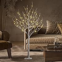 Lighted Birch Tree 6FT 72 LED Artificial Tree for Decoration Inside and Outside, Home Patio Wedding Festival Christmas Decor, Warm White