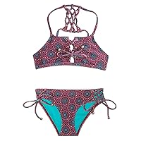 Chance Loves Girls Swimsuit Gypset Cool Lace Up Bikini for Tweens and Teens