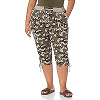 Avenue Women's Plus Size Capri Ctn Cinch PRT