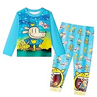 Dog Cartoon Man Costume Boys Shirt and Pants Swimsuit for Boys TShirt Comic Dog Outfits Home Wear for Kids 6-12 Year