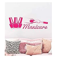 Wall Decal Manicure Vinyl Sticker Decals Beauty Salon Nails Varnish Hands Fashion Cosmetic Hairdressing Home Decor Design Interior NV96 (28x88)