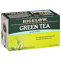 Bigelow Tea Green Tea with Mint, Caffeinated Tea with Green Tea and Mint, 20 Count (Pack of 6), 120 Total Tea Bags