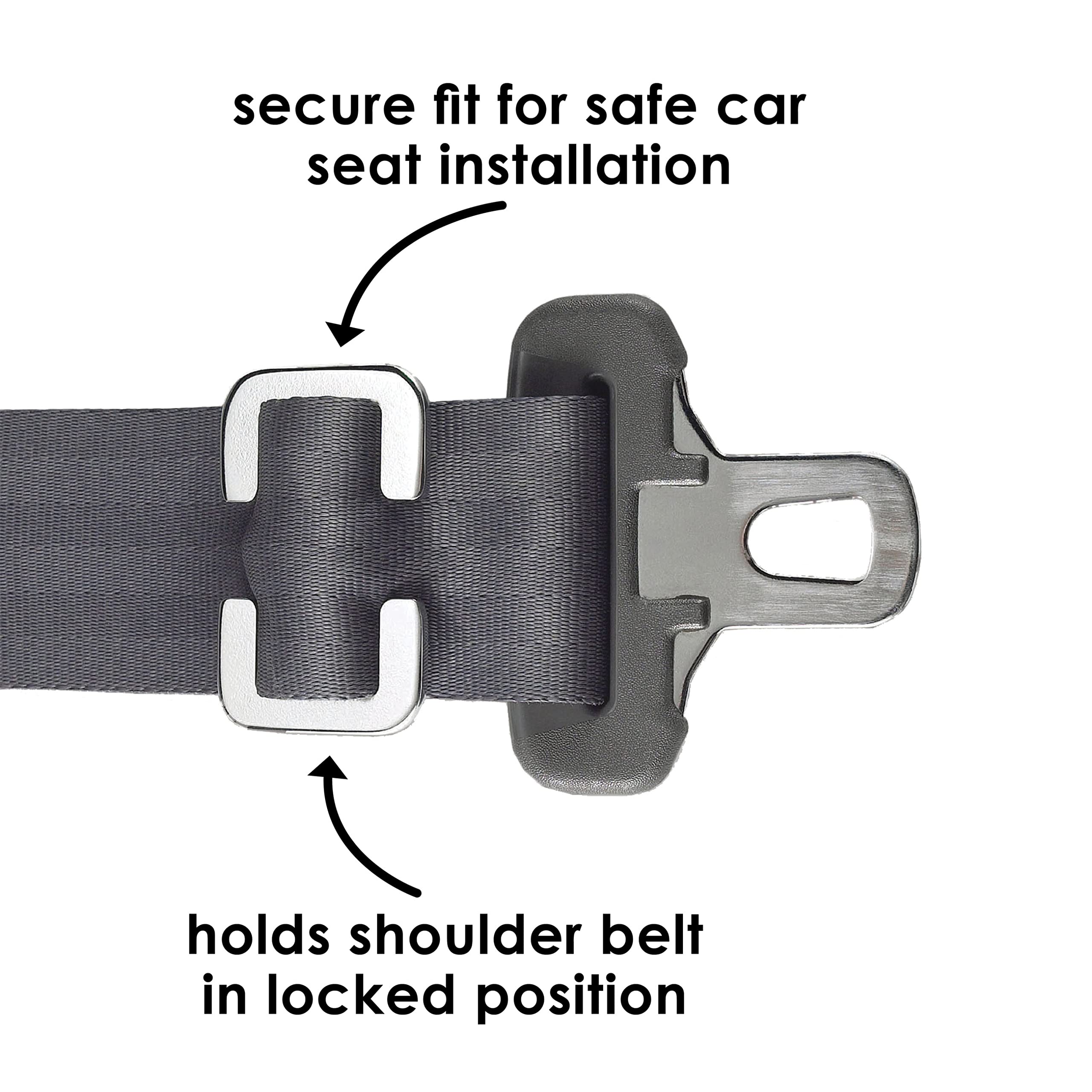 Diono Super Lock Seat Belt Lock Clip for Kids, Keeps Seat Belt Secure for A Proper Fit Every Time, Made from Reinforced Steel, Silver
