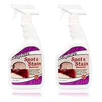 Capture Spot and Stain Remover Carpet - Dirt, Juice, Coffee, Wine, Food and Tough Rug Stains Eliminator - Couch, Sofa Cleaner and Stain Remover - Multi-Purpose Cleaning Essentials (32 oz) (2 Pack)