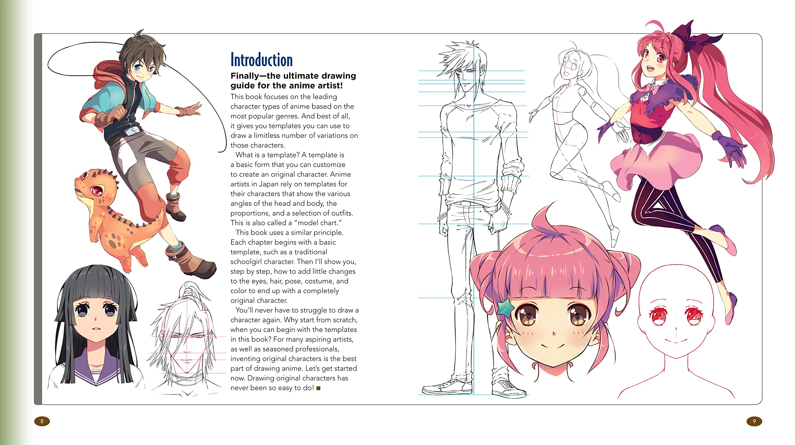 The Master Guide to Drawing Anime: How to Draw Original Characters from Simple Templates – A How to Draw Anime / Manga Books Series (Volume 1)