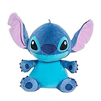 Disney Classics 14-inch Large Stitch Comfort Weighted Plush Stuffed Animal, Blue, Alien