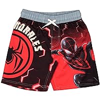 Marvel Spider-Man Peter Parker and Miles Morales Boys Swim Trunks - Spiderman Bathing Suit Swim Shorts