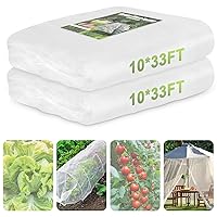 Garden Netting, 2 Pack 10x33Ft Ultra Fine Mesh Netting Pest Barrier Protection Bird Mosquito Net Plants Cover for Vegetables Fruits Flowers Crops Greenhouse Row Cover Raised Bed Patio Mesh Netting