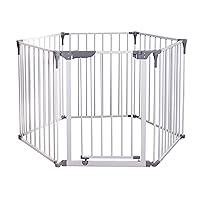 Dreambaby Royale Converta 3-in-1 Play Yard Baby Gate - with 6 Modular Panel - Fits Opening with 151 inch Wide & 29 inch Tall - White - Model L849