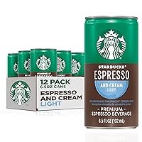Ready to Drink Coffee, Espresso & Cream Light , 6.5oz Cans (12 Pack) (Packaging May Vary)