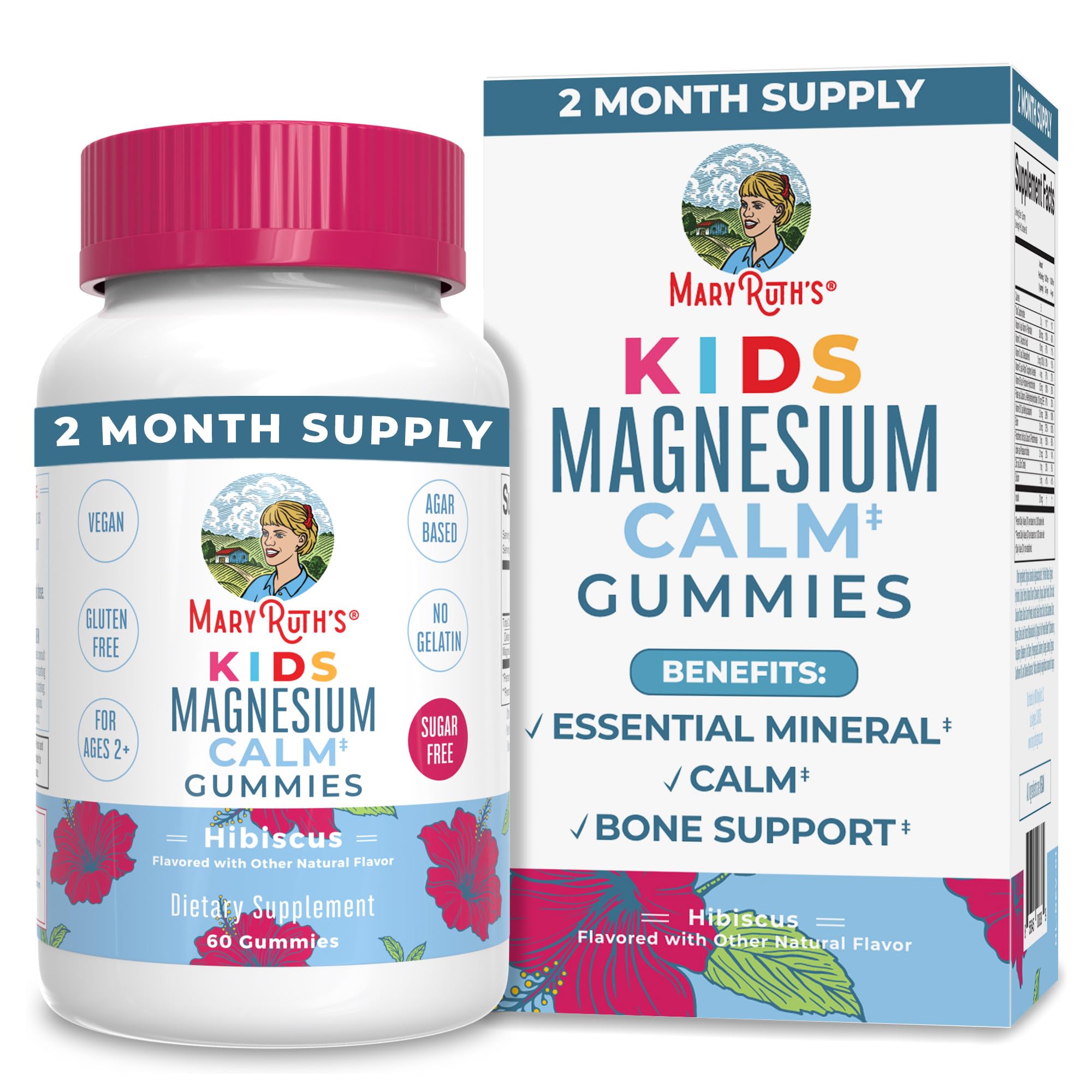 MaryRuth's Kids Multivitamin Gummies, Kids Probiotic Gummies, and Kids Magnesium Calm Gummies, 3-Pack Bundle for Immune Support, Bone Health, Digestive & Gut Health, Calm & Relaxation, Vegan, Non-GMO