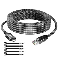 USB C to Ethernet Cable 10FT, Type C to RJ45 Cord, Directly Connected, Gigabit LAN Network, Thunderbolt 3/4 Compatible, for MacBook Pro/Air, iPad Pro, iPhone 15 Series, Galaxy, Smartphone, Laptop, PC