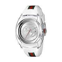 Gucci SYNC L Stainless Steel Watch with Rubber Band(Model:YA137302)