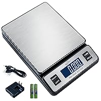 Weighmax W-2809 90 LB X 0.1 OZ Durable Stainless Steel Digital Postal Scale, Shipping Scale With AC adapter, 1 Pack