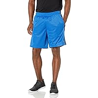 Southpole Men's Athletic Gym Mesh Shorts with Pockets, Lightweight, Quick Dry, Breathable, Royal, Medium