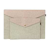 Briefcases for Men Large Capacity Simple Document Bag, Linen Imitation Canvas File Bag, Briefcase, Folder, Portable Organizer (Color : Green)