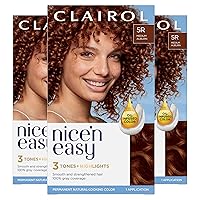 Nice'n Easy Permanent Hair Dye, 5R Medium Auburn Hair Color, Pack of 3