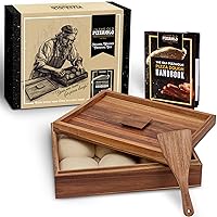 Wooden Pizza Dough Proofing Box w/Lid – 16” x 12” – Made From Natural Acacia Wood – Proofing Container Tray for Home Kitchen with Dough Spatula and Pizza Dough Recipe Book