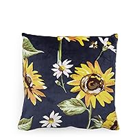Vera Bradley Women's Decorative Throw Pillow With Removeable Hypoallergenic Insert, Sunflowers, One Size