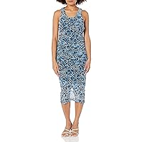 Nine West Womens Fitted Tank Dress With Ruching Detail