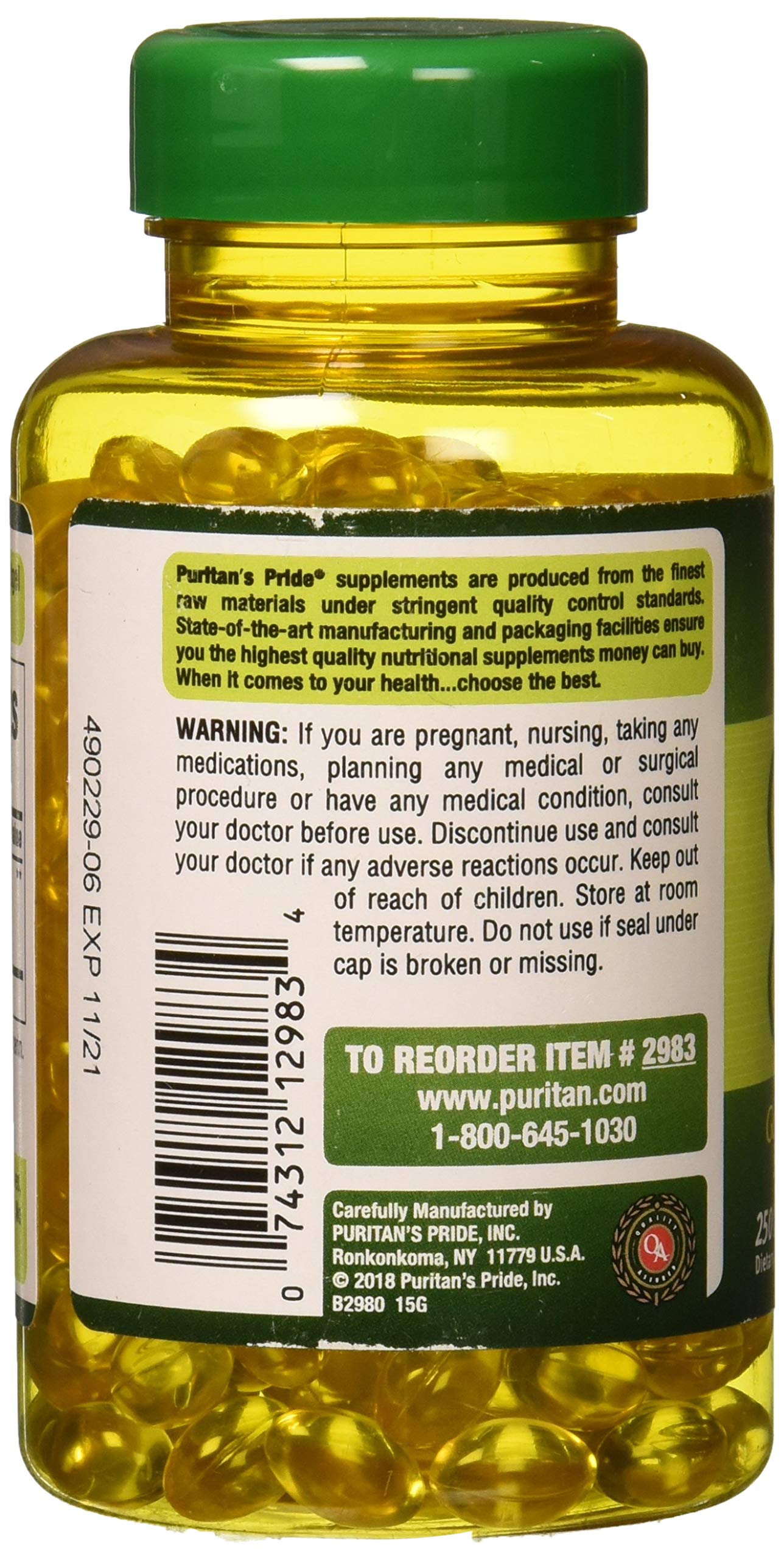 Puritan's Pride Garlic Oil, 5000 Mg, 250 Count