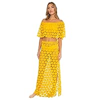 Trina Turk Bardot Off Shoulder Top-Casual, Loose Fitting, Bathing Suit Cover Ups for Women