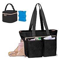 Fasrom Wearable Breast Pump Tote Bag Compatible with Medela Pump in Style Bundle with Breastmilk Cooler Bag Fits 4 Baby Bottles up to 5 Ounce