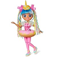 Fidgie Friends Unicorn Sprinkles – Stretchy Noodle Hair with Slow Foam Donut Skirt | 10.5 Inch Fashion Doll with Fidgets | Sensory Toys for Kids