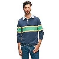 Brooks Brothers Men's Sueded Cotton Long Sleeve Rugby Shirt