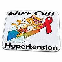 3dRose Wipe Out Hypertension Awareness Ribbon Cause Design - Dish Drying Mats (ddm-115177-1)