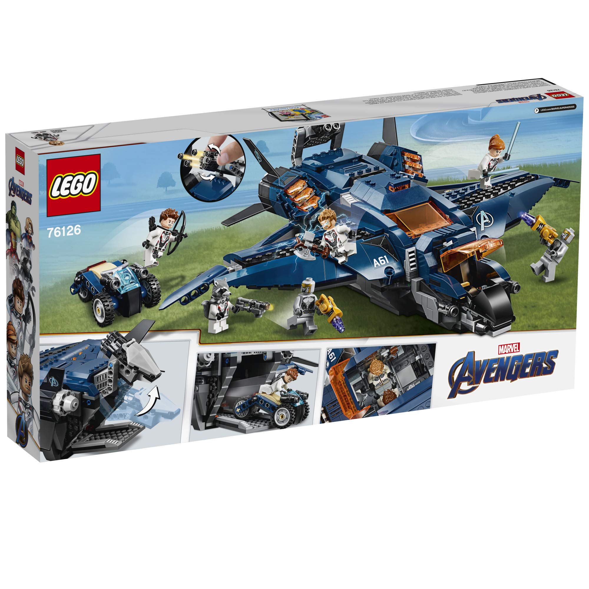 LEGO Marvel Avengers: Avengers Ultimate Quinjet 76126 Building Kit (838 Pieces)