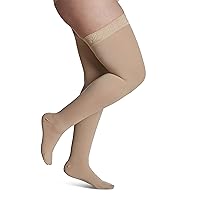 SIGVARIS Women’s Essential Opaque 860 Closed Toe Thigh-Highs w/Grip Top 30-40mmHg
