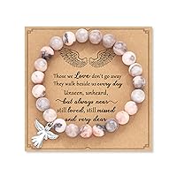 Sympathy Gift for Loss of Loved Ones, Natural Stone Healing Bracelets Memorial Bereavement Gifts for Women/Girls