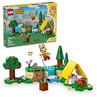 LEGO Animal Crossing Bunnie’s Outdoor Activities Buildable Creative Playset for Kids, Includes Video Game Toy Rabbit Minifigure and Tent, Animal Crossing Toy for Girls and Boys Aged 6 and Up, 77047