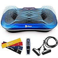 Vibration Plate Exercise Machine - Whole Body Workout Vibration Fitness Platform w/ Loop Bands - Home Training Equipment for Weight Loss & Toning