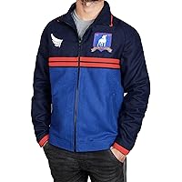 Ted Track Jacket Active and Sweater - Jason Sudeikis Sports Ted Jacket - Football Coach Blue Wool Jacket for Men