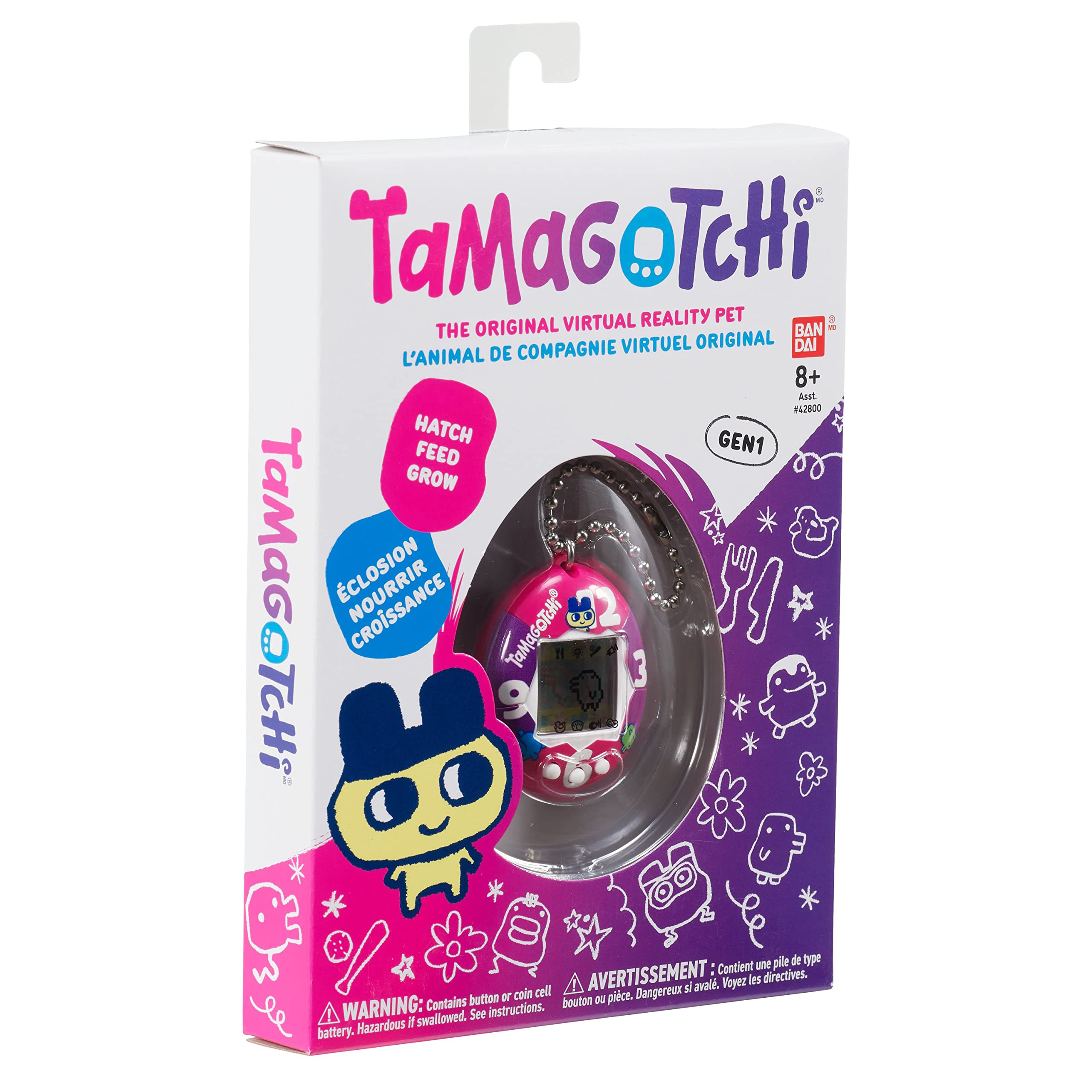 Tamagotchi Original - Purple-Pink Clock