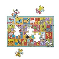 Melissa & Doug Natural Play Giant Floor Puzzle: ABC Animals (35 Pieces)