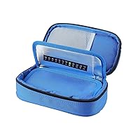 Temperature Display Insulin Cooler Travel Case with Ice Chill Packs Medical Cooler Bag Diabetic Organizer Oxford Fabric, 8 x 4 Inch