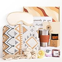 ELASAD Get Well Soon Gifts for Women After Surgery, Care Package Thinking of You Gifts for Coffee Lovers Men, Birthday Self Care Relaxing Gifts Box with Blanket