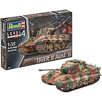 Revell 80-3249 Modellbausatz Panzer 1:35 - TigerII Ausf.B (Henschel Turret) im Maßstab 1:35, Level 4, originalgetreue Nachbildung mit vielen Details, 3249, Keine