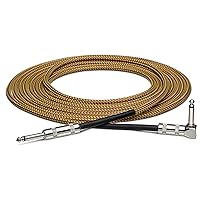 GTR-518 Straight to Right Angle Tweed Guitar Cable, 18 Feet