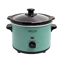 IMUSA GAU-80113T 1.5 Quart Teal Slow Cooker with Glass Lid
