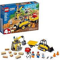 LEGO City Construction Bulldozer 60252 Toy Construction Set, Cool Building Set for Kids (126 Pieces)