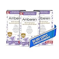 Amberen Peri: Safe Multi-Symptom Perimenopause Relief | Helps Restore Menstrual Regularity & Hormonal Balance | Relieves Fatigue, Stress, Hot Flashes, Anxiety & More - 3 Month Supply