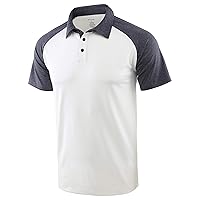 Men's Quick Dry Short Sleeve Breathable Active Sports Athletic Golf Polo Tee Shirts